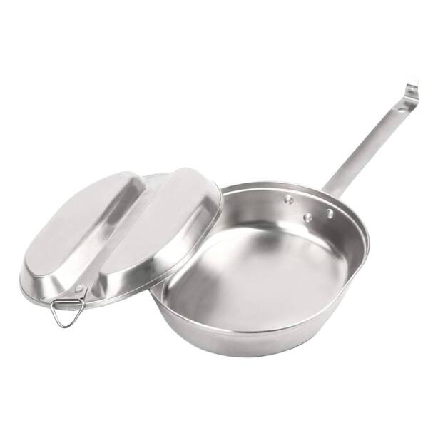 Set de Camping Militar – Sartén y Plato de Aluminio