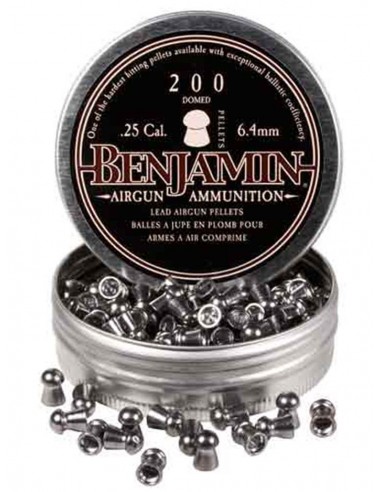 Copas Benjamin Domed 6.35 mm (.25 cal) – Caja de 200 unidades